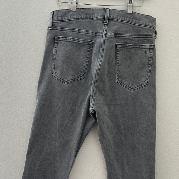 Rag & Bone Men's Washed Gray Slim Jeans - Picture 5 of 7